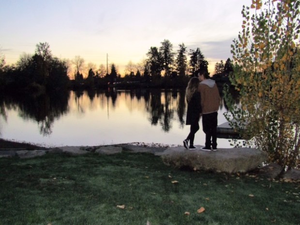 me and thomas outside